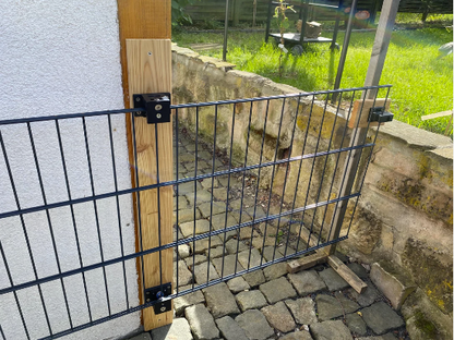 SET Universeller Schiebebeschlag für Doppelstabmatten 8/6/8 – Typ „ANTON-SET 8/6/8“