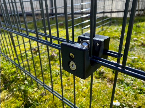 Universeller Schiebebeschlag-SET für Doppelstabmatten 868 – Typ „BEN-SET 8/6/8“