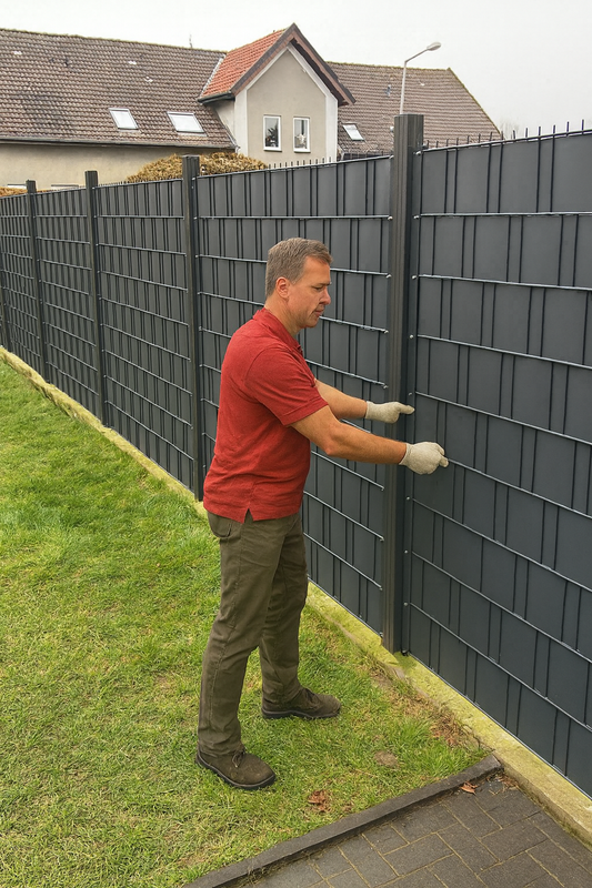 Fachgerechte Montage Sichtschutzstreifen 50m